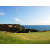 The par-5 16th hole has the best views at Pennard Golf Club.