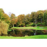 The par-3 eighth on the Druids Glen golf course is another scenic hole at "The Augusta of Europe." 