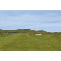 It's a long slog up to the green on the ninth, the no. 1 handicap hole at Dingle.