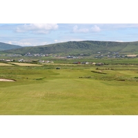 It's a forgiving downhill run to the 14th green at Dingle Golf Links in County Kerry, Ireland.