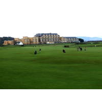 The Old Course Hotel can be seen from the 18th fairway.