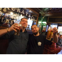Friendly locals at the Hebrides Pub in Edinburgh.