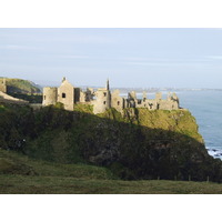 The ruins of Dunluce Castle stand guard over the sea near Portrush.
